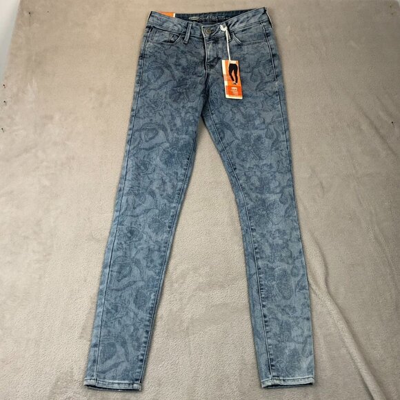 NWT Old Navy Womens Jeans Size 2 Blue Denim Rockstar Mid-Rise Skinny Ankle Chic - Picture 15 of 16